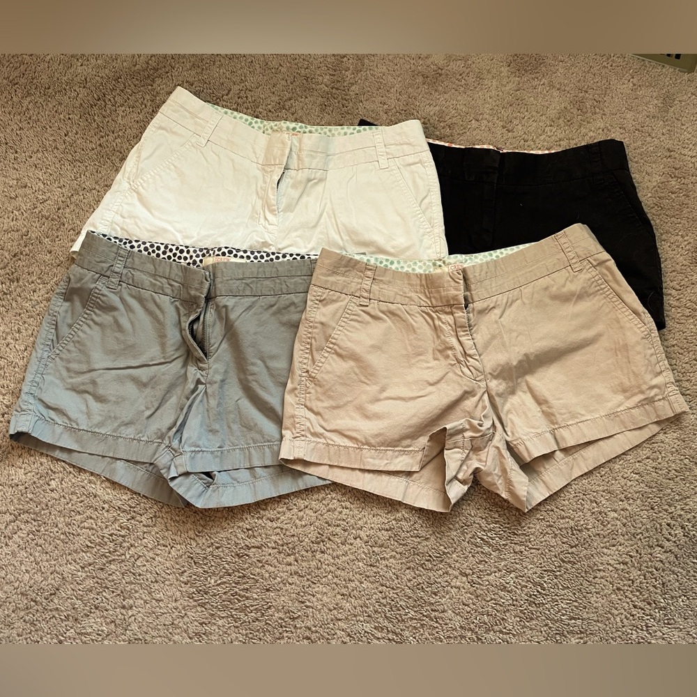 *Set of 4* J.Crew Women’s Chino Shorts
